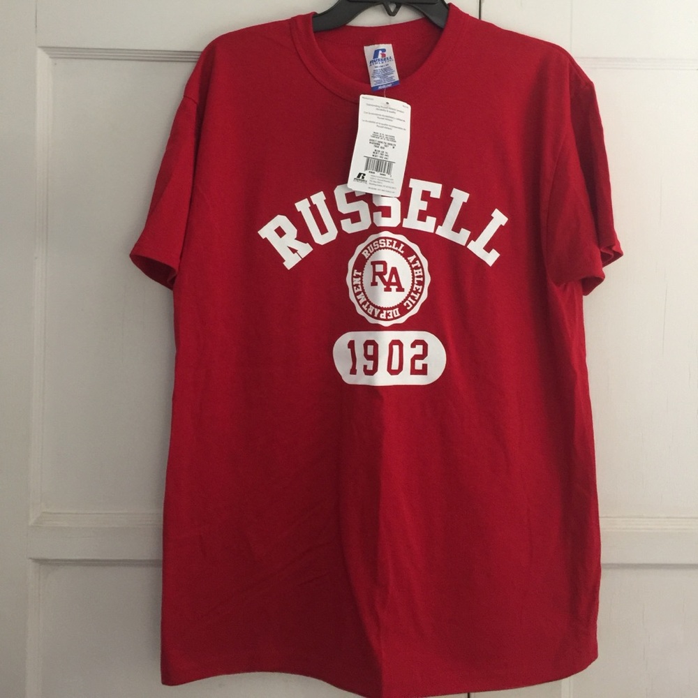 Men's Russell Athletic T-shirt NWT, Med, Red