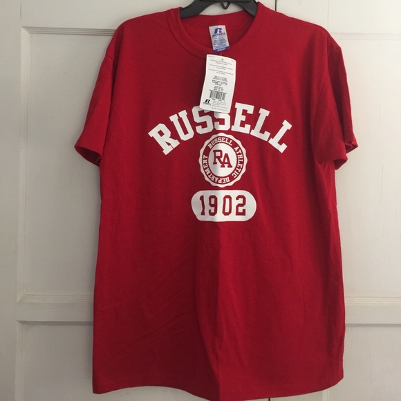Men's Russell Athletic T-shirt NWT, Med, Red - Picture 1 of 4