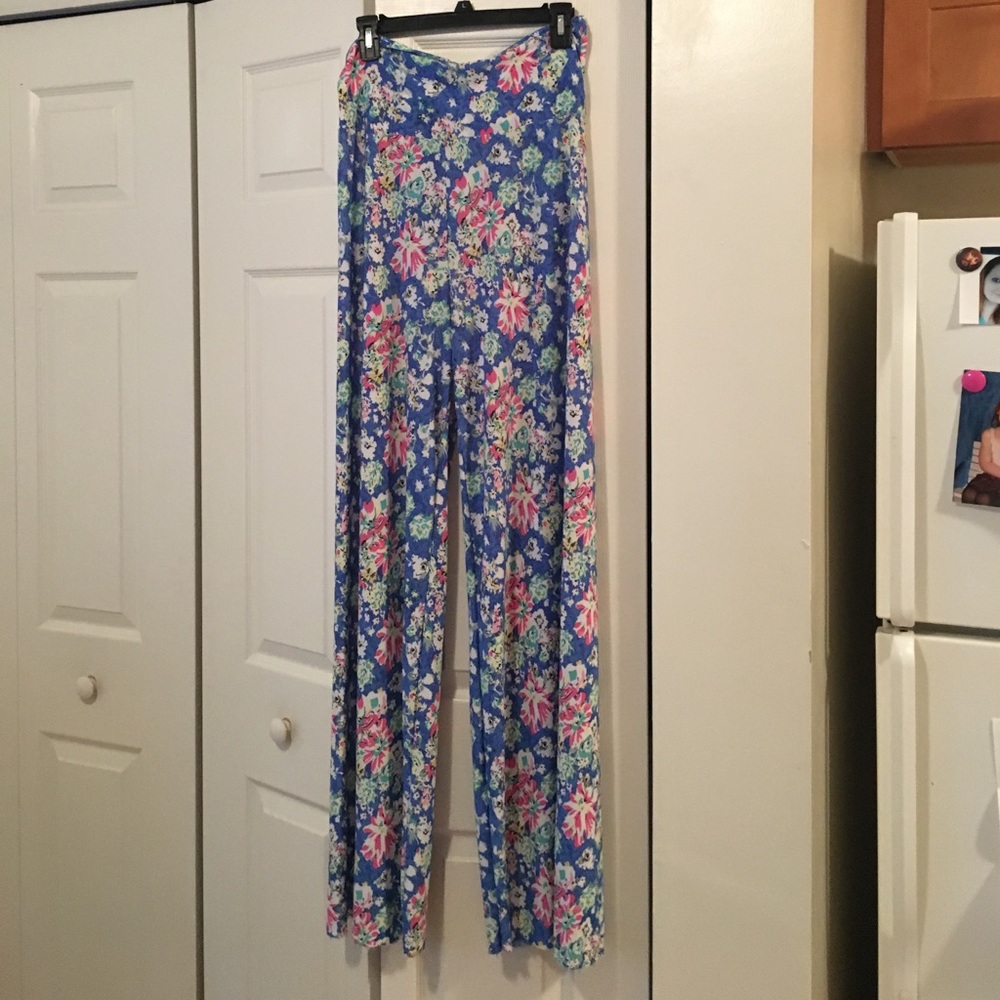 High waisted floral pants