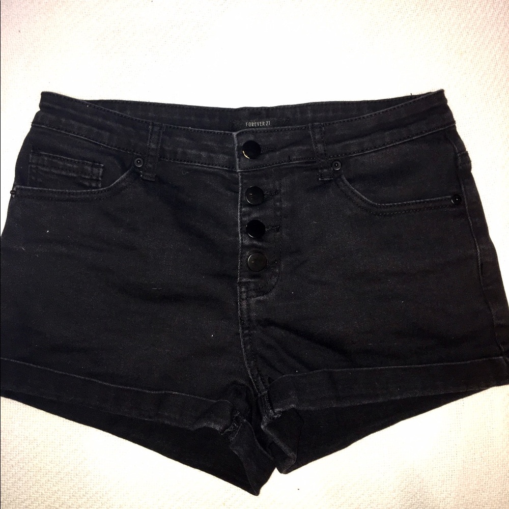 Black high waisted shorts