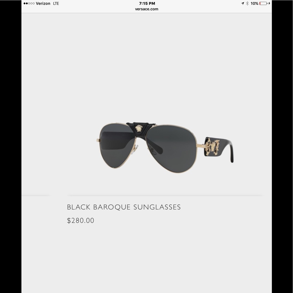 Authentic pair of Black & Gold Versace