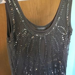 Beaded Silver Dress