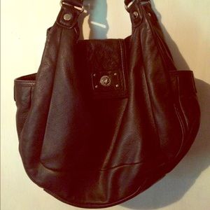 Black leather purse
