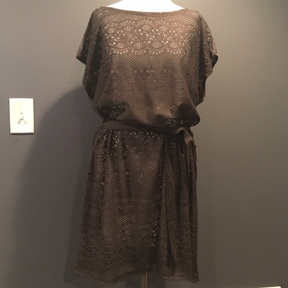 Gray Lace Swim Cover Up/ Dress - Picture 1 of 3