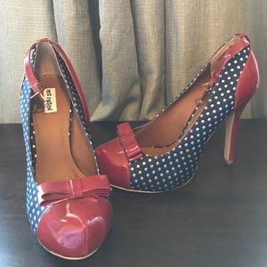 Not rated retro polka dot platform Mary Janes