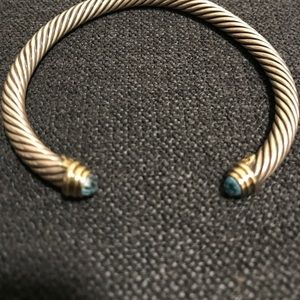David Yurman Bangle Bracelet (blue stone)