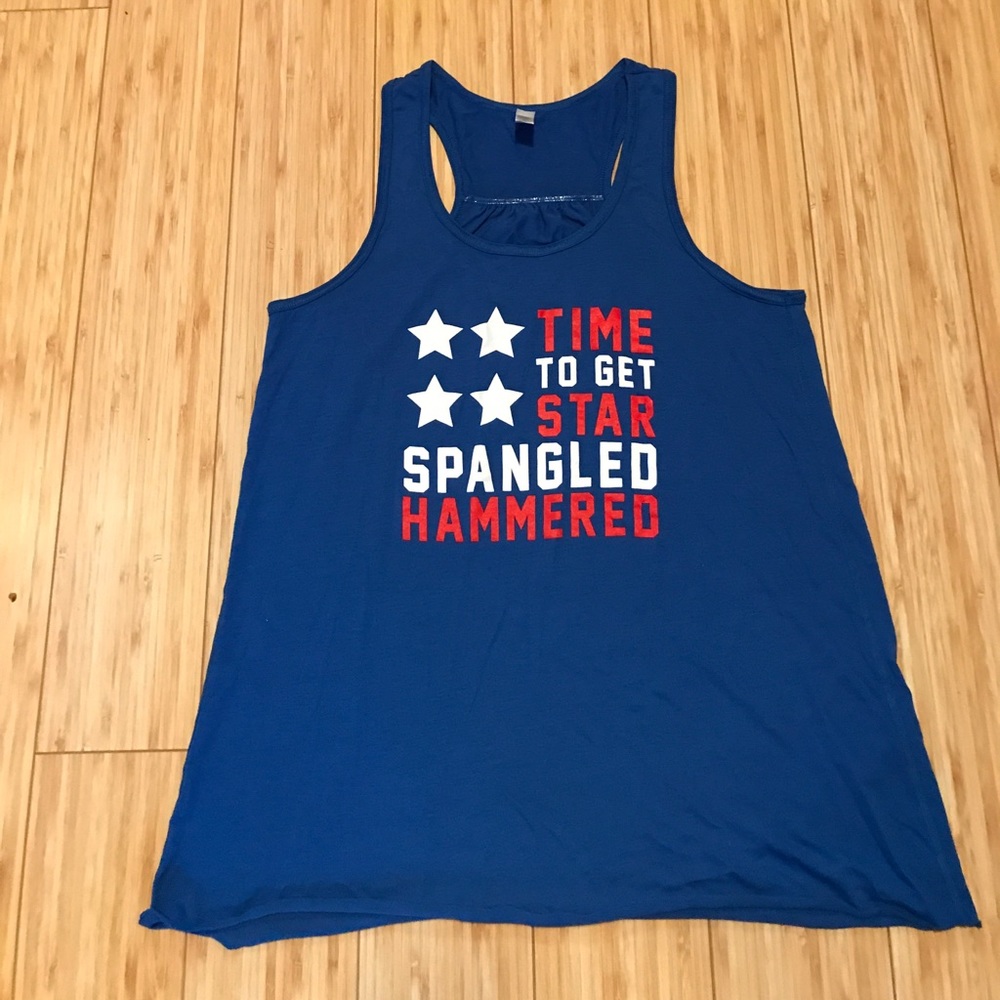 Patriotic American Racerback Tank Top NWOT