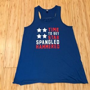 Patriotic American Racerback Tank Top NWOT