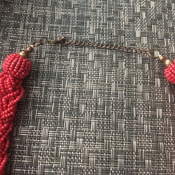 Jewelry - Red beaded statement necklace Jewelry - Red beaded statement necklace