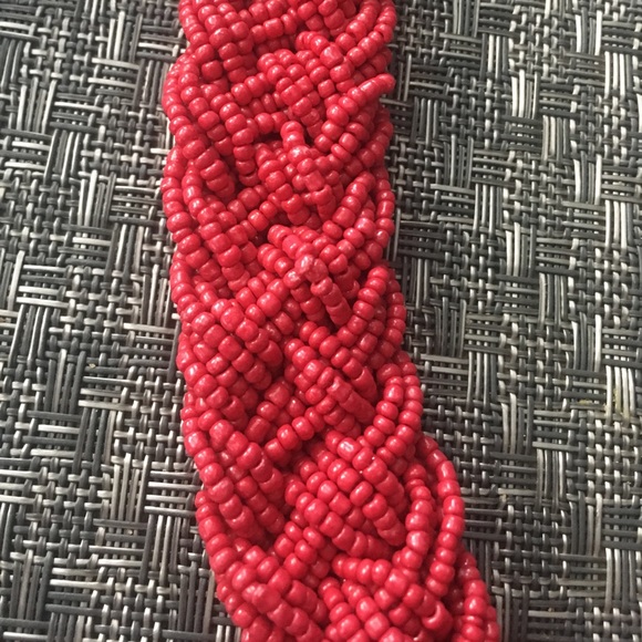 Jewelry - Red beaded statement necklace Jewelry - Red beaded statement necklace