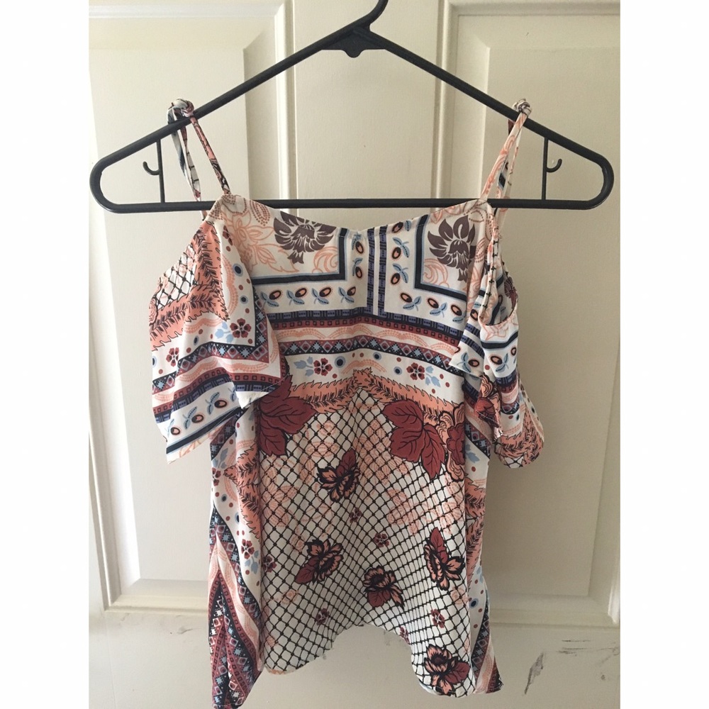 Topshop off-the-shoulder blouse