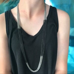 Two-toned long necklace