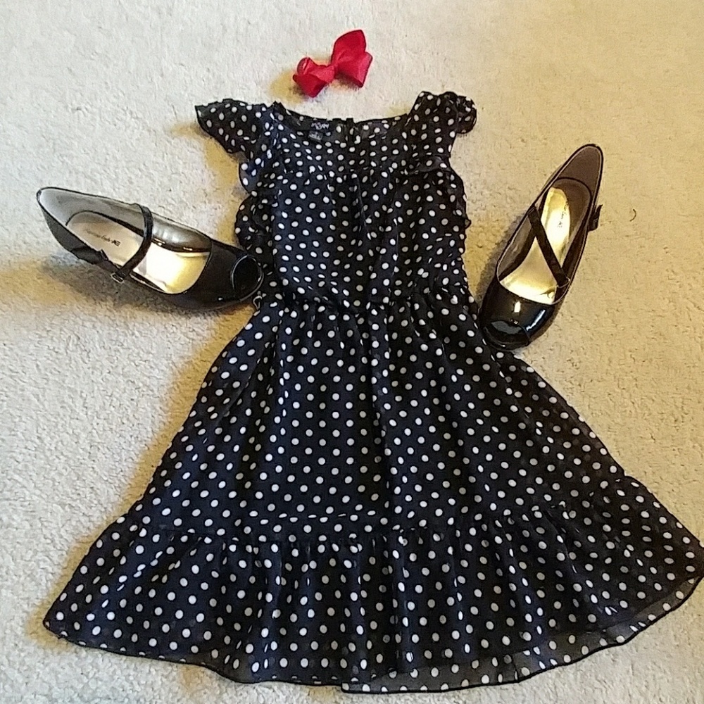 SOLD Black and white girls dress