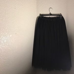 Long, black ballerina tutu skirt