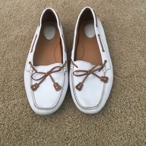 Clarks White Loafers
