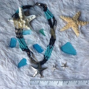 Starfish necklace and earring set