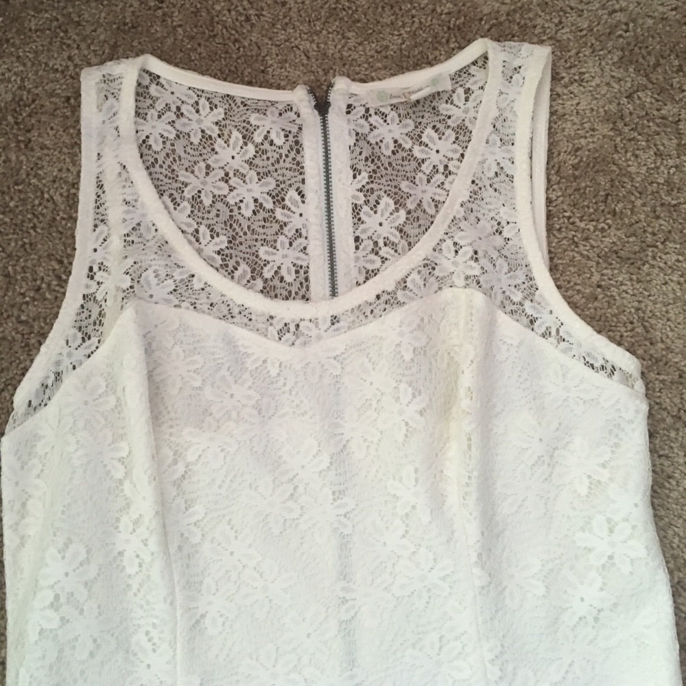 White Lace Skater Dress