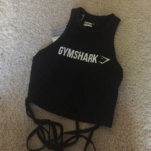 GYMSHARK ribbon crop top