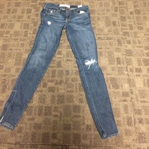 Hollister jeans size 0 skinny zipper ankles