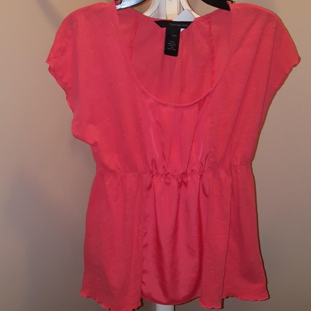 SOLD Calvin Klein Jeans Coral Top