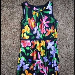 Lands' End Floral Maxi Dress NWOT