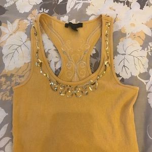 Express | Gold Sequin Racer Back Tank