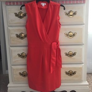 Orange Wrap Dress by Calvin Klein
