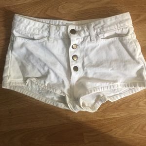 White American Apparel button up shorts