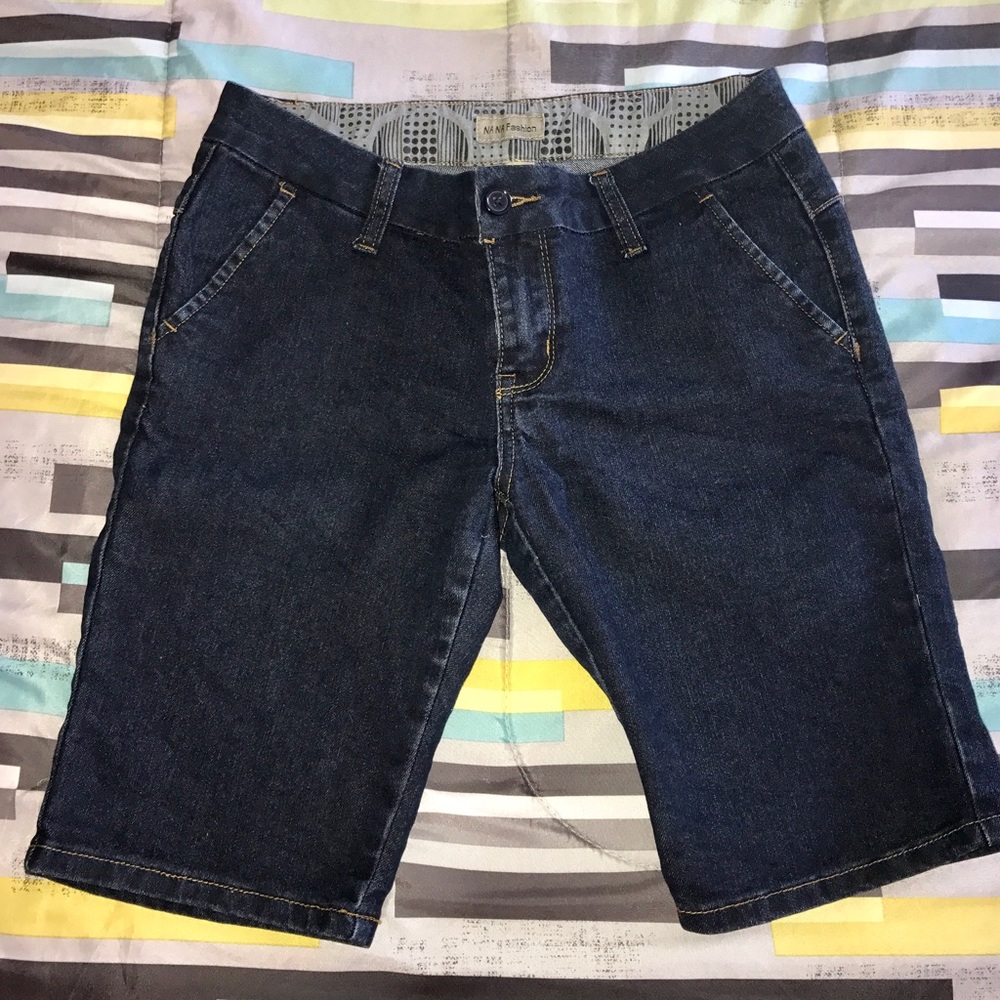Dark blue denim Jean Bermuda shorts