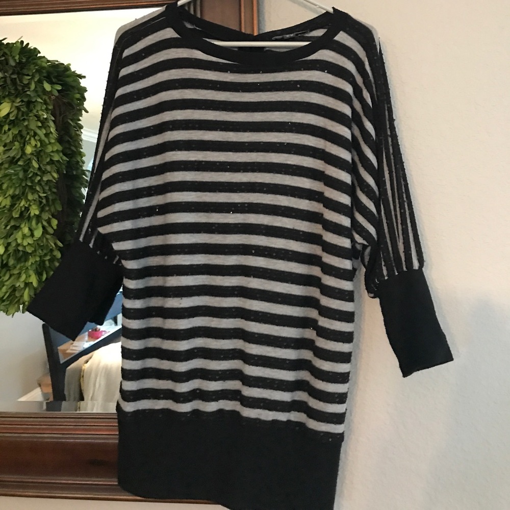 Black and Grey sequined sweater
