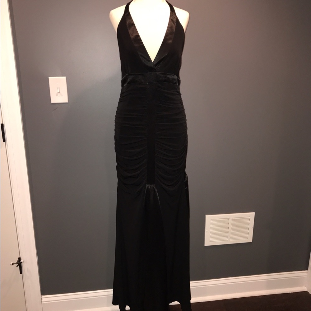 Black Halter Gown