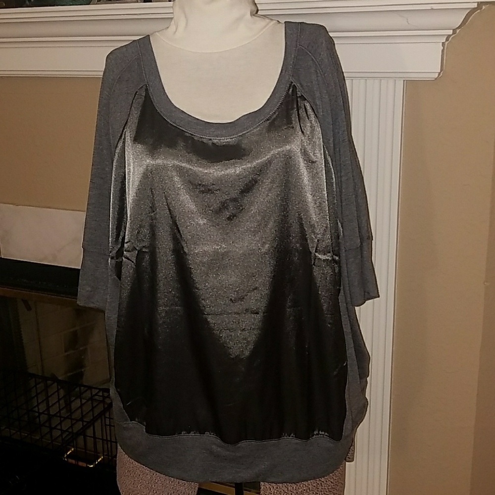 NWT Lane Bryant gray dolman knit top