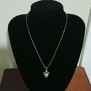 Genuine grey penguin pearl necklace