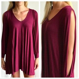 Orchid open arm long sleeve dress