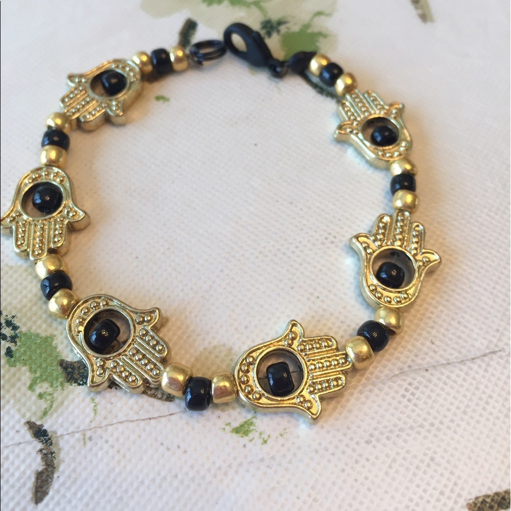 Handmade hamsa bracelet