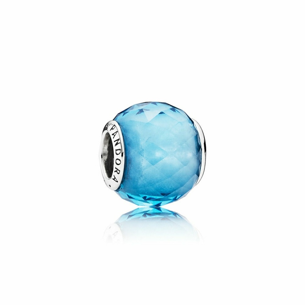 Pandora Charm blue faceted
