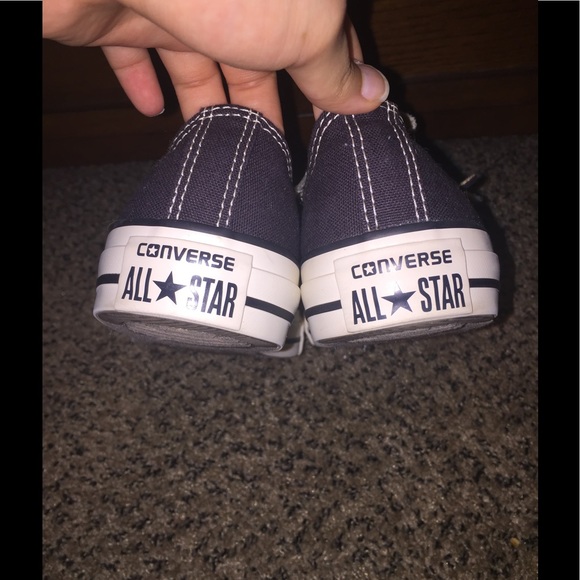 Converse All Star Low Black Gold Canvas Sneakers - Picture 4 of 6