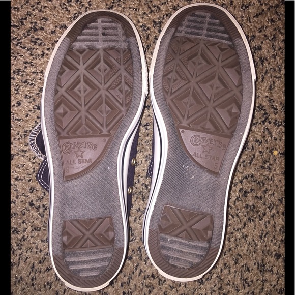 Converse All Star Low Black Gold Canvas Sneakers - Picture 5 of 6