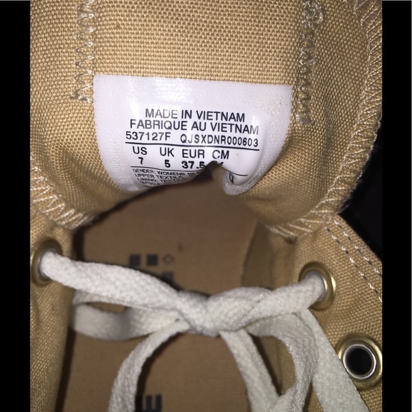 Converse All Star Low Black Gold Canvas Sneakers - Picture 6 of 6