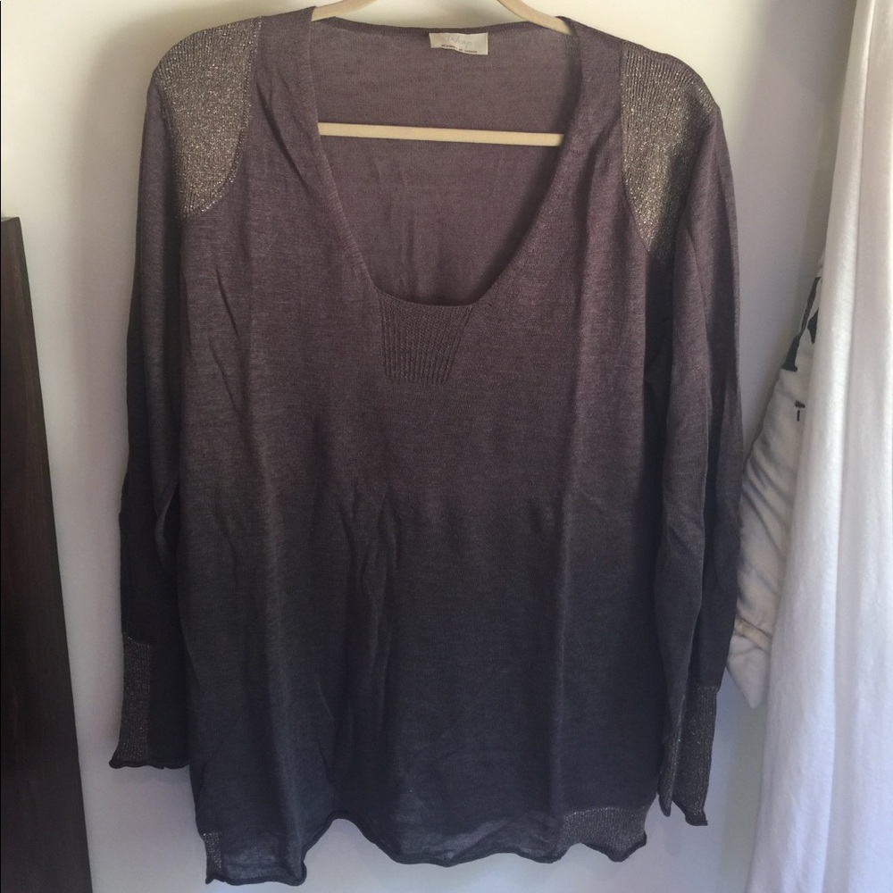 NWOT - Wrap Slate Linen Sweater