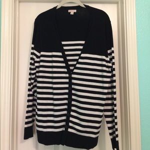 Stripes! Button Front Cardigan