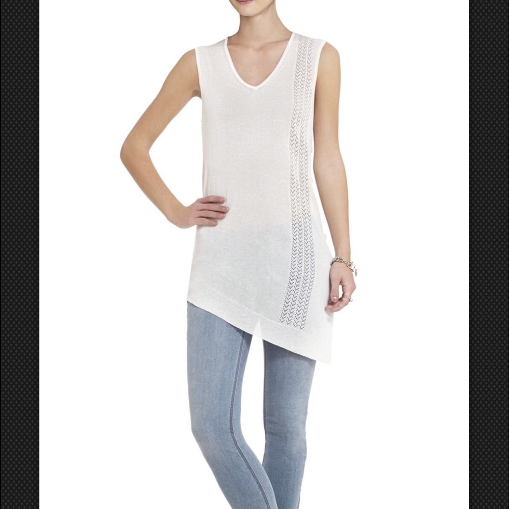 BCBG MAX AZRIA GARDENIA POINTELLE TOP SIZE XS & S