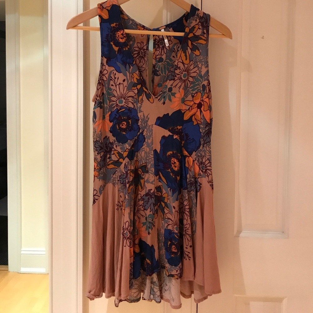 Free people floral v neck mini dress - tunic top