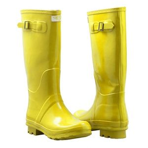 Women Tall Rain Boots, #3106, Yellow