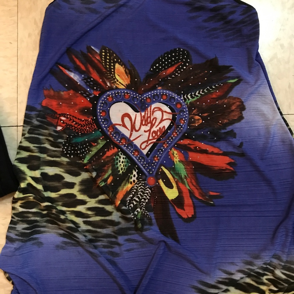 🔵❤️ "Wild Love" 🔵Blue Tank❤️ brand new - Picture 2 of 7