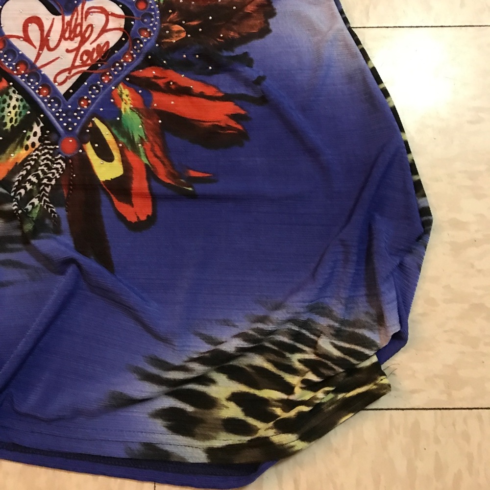 🔵❤️ "Wild Love" 🔵Blue Tank❤️ brand new - Picture 3 of 7