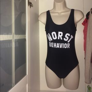Black One-Piece Swimsuit + Drake Lyrics