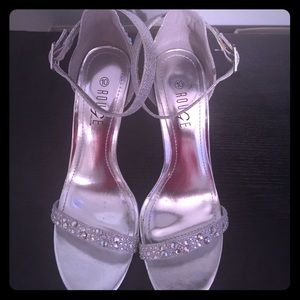 Women's Silver bling Special Occasion Heels