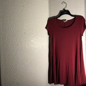 Red t-shirt dress