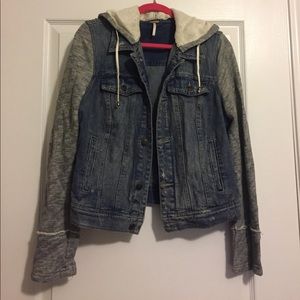 Free People Denim and Knit Jacket